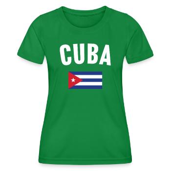 Drapeau de Cuba - T-shirt sport Femme - vert - Devant - AI Model Female 172 dark (172cm)