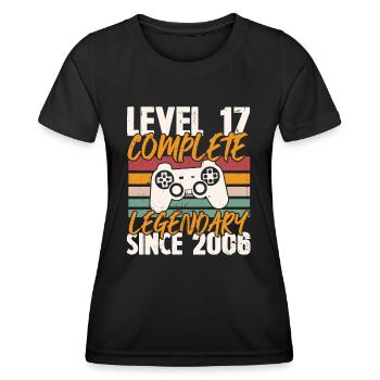 Geburtstagsgeschenk, Level 17 Complete 2006 - Frauen Funktions-T-Shirt - Schwarz - Vorne - AI Model Female 172 light (172cm)