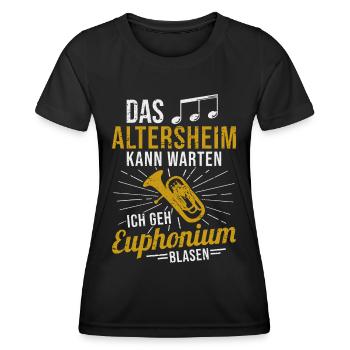 Euphonium Orchester Horn Musiker Blasmusik - Frauen Funktions-T-Shirt - Schwarz - Vorne - AI Model Female 172 light (172cm)