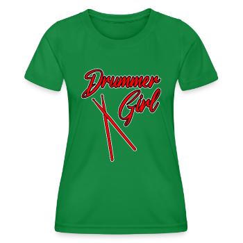Drummer Girl - T-shirt sport Femme - vert - Devant - AI Model Female 172 dark (172cm)