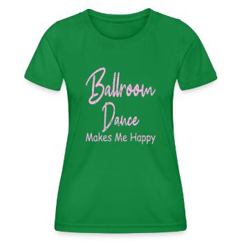 Danse de salon - T-shirt sport Femme - vert - Devant - AI Model Female 172 dark (172cm)