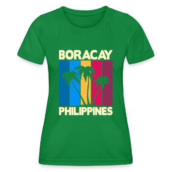 Boracay Philippines - Women's Functional T-Shirt - kelly green - Front - AI Model Female 172 dark (172cm)