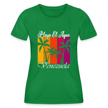 Playa El Aqua Venezuela - T-shirt sport Femme - vert - Devant - AI Model Female 172 dark (172cm)