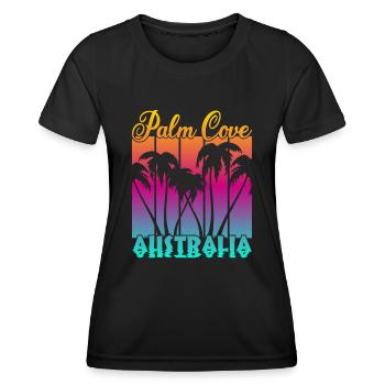 Palm Cove Australie - T-shirt sport Femme - noir - Devant - AI Model Female 172 light (172cm)