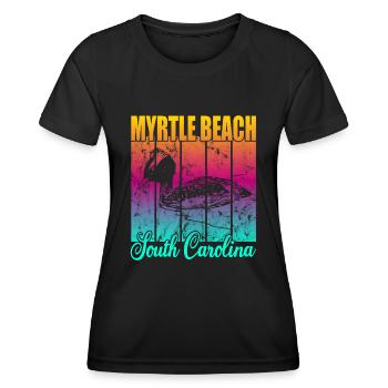 Myrtle Beach Caroline du Sud - T-shirt sport Femme - noir - Devant - AI Model Female 172 light (172cm)