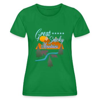 Great Smoky Mountains Bears - Women's Functional T-Shirt - kelly green - Front - AI Model Female 172 dark (172cm)