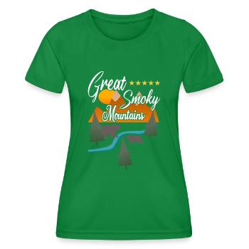 Great Smoky Mountains Bears - Women's Functional T-Shirt - kelly green - Front - AI Model Female 172 dark (172cm)