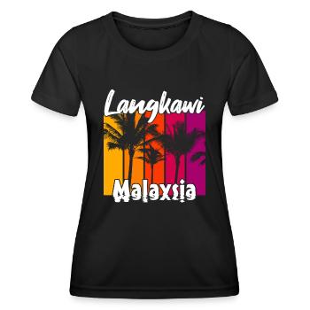 Langkawi Malaisie - T-shirt sport Femme - noir - Devant - AI Model Female 172 light (172cm)