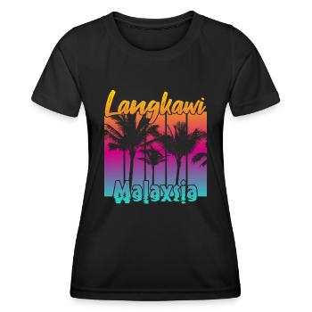 Langkawi Malaisie - T-shirt sport Femme - noir - Devant - AI Model Female 172 light (172cm)
