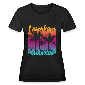 Langkawi Malaisie - T-shirt sport Femme - noir - Devant - AI Model Female 172 light (172cm)