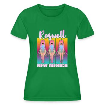 Roswell New Mexico - Women's Functional T-Shirt - kelly green - Front - AI Model Female 172 dark (172cm)