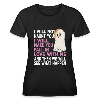I Will Make You Fall In Love With Me Halloween - Women's Functional T-Shirt - black - Front - AI Model Female 172 light (172cm)