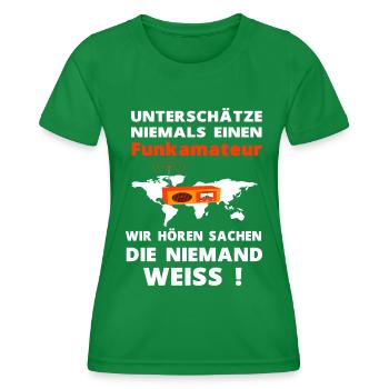 Funkamateur Amateurfunker Funker Hobby - Frauen Funktions-T-Shirt - Kelly Green - Vorne - AI Model Female 172 dark (172cm)