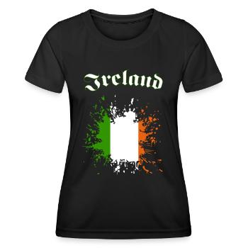 Ireland Splash - Frauen Funktions-T-Shirt - Schwarz - Vorne - AI Model Female 172 light (172cm)