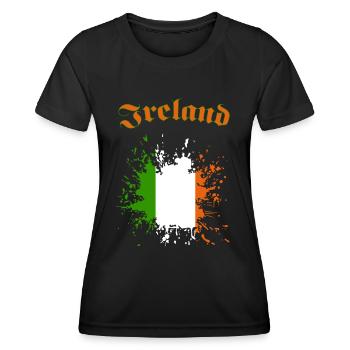 Ireland Shamrock - Frauen Funktions-T-Shirt - Schwarz - Vorne - AI Model Female 172 light (172cm)
