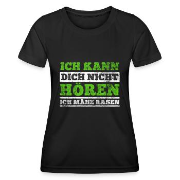 Rasenmäher Rasen Mähen - Frauen Funktions-T-Shirt - Schwarz - Vorne - AI Model Female 172 light (172cm)