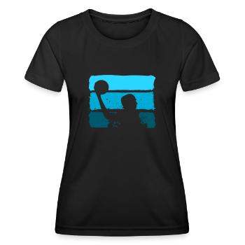 Wasserball Wasserballer - Frauen Funktions-T-Shirt - Schwarz - Vorne - AI Model Female 172 light (172cm)