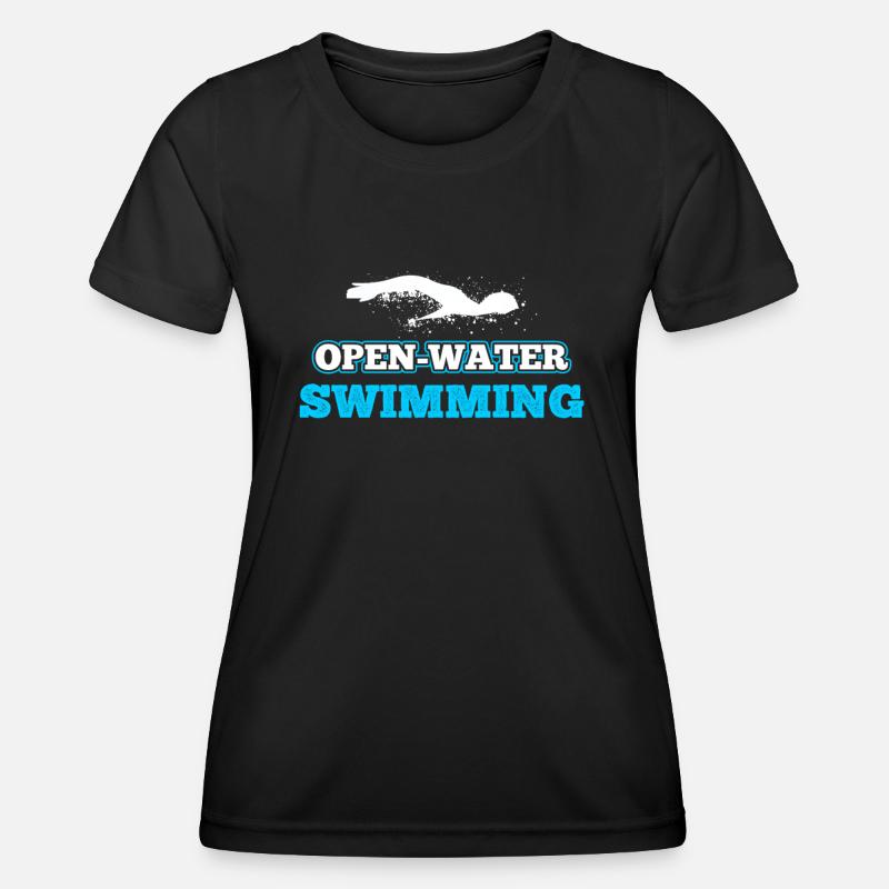 Swimming open water - Women's Functional T-Shirt - black