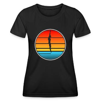 Plongée - T-shirt sport Femme - noir - Devant - AI Model Female 172 light (172cm)