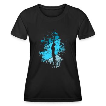 Vintage diving gift - Women's Functional T-Shirt - black - Front - AI Model Female 172 light (172cm)