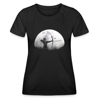 Bow archer moon - Women's Functional T-Shirt - black - Front - AI Model Female 172 light (172cm)