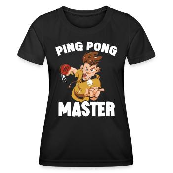 Table Tennis Ping-pong Outfit Table Tennis Player - Women's Functional T-Shirt - black - Front - AI Model Female 172 light (172cm)