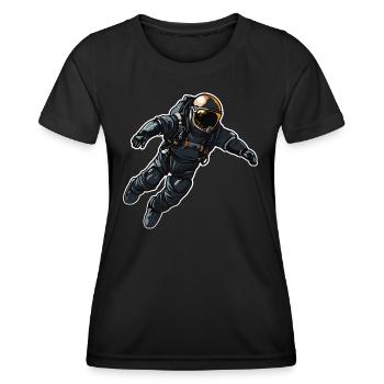 Astronaute Pilote Space Galaxy Rocket Spaceship - T-shirt sport Femme - noir - Devant - AI Model Female 172 light (172cm)