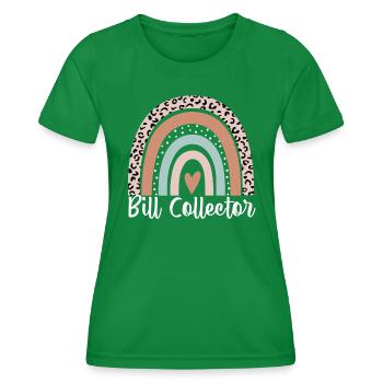 Bill Collector Arc-en-ciel Léopard Funny Bill - T-shirt sport Femme - vert - Devant - AI Model Female 172 dark (172cm)