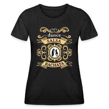 Let's dance Salsa Bachata - Frauen Funktions-T-Shirt - Schwarz - Vorne - AI Model Female 172 light (172cm)