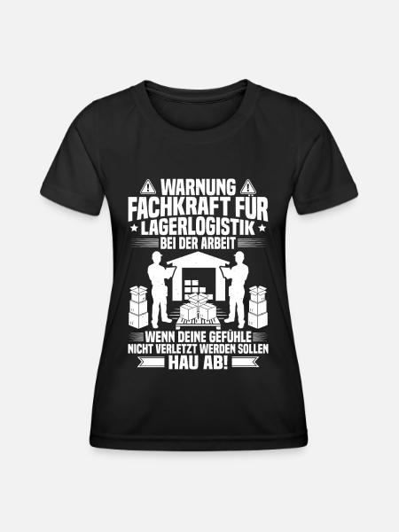 Fachkraft für Lagerlogistik Lagerlogistiker Lager - Frauen Funktions-T-Shirt - Schwarz
