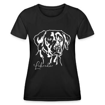 LABRADOR RETRIEVER Dogs Dog Labbi Wilsigns - Women's Functional T-Shirt - black - Front - AI Model Female 172 light (172cm)