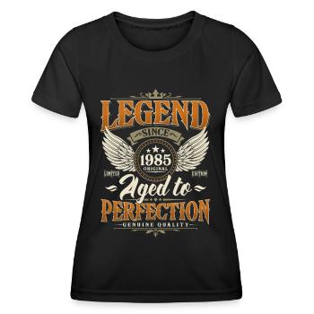 Legend Since 1985 Vintage Vintage Birthday - Women's Functional T-Shirt - black - Front - AI Model Female 172 light (172cm)