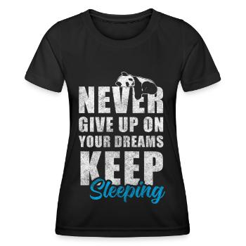 Bamboo Giant Panda Stuffed Animal Cute - Women's Functional T-Shirt - black - Front - AI Model Female 172 light (172cm)
