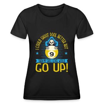 Billard Cue Sports - T-shirt sport Femme - noir - Devant - AI Model Female 172 light (172cm)