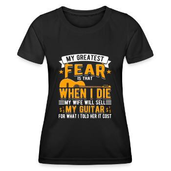 Guitar Guitarist Guitar Player - Women's Functional T-Shirt - black - Front - AI Model Female 172 light (172cm)