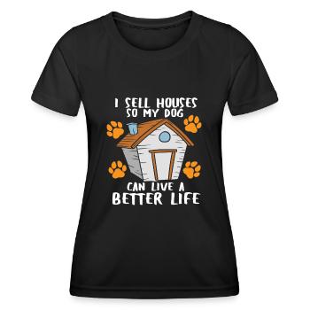 Makler Immobilienmakler - Frauen Funktions-T-Shirt - Schwarz - Vorne - AI Model Female 172 light (172cm)