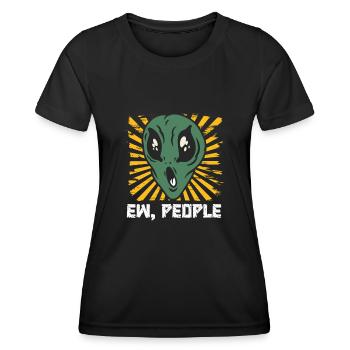 Alien Science-Fiction - Frauen Funktions-T-Shirt - Schwarz - Vorne - AI Model Female 172 light (172cm)