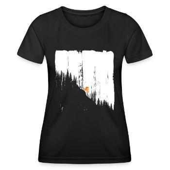DownhillEr Cyclist Downhill Biker Gift - Women's Functional T-Shirt - black - Front - AI Model Female 172 light (172cm)