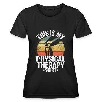 Künstliches Knie Knie Operation Physio Therapie - Frauen Funktions-T-Shirt - Schwarz - Vorne - AI Model Female 172 light (172cm)