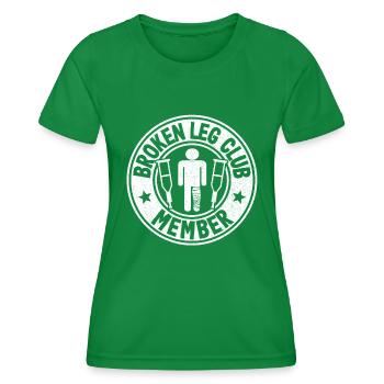 Gute Besserung Gebrochenes Bein Club MItglied - Frauen Funktions-T-Shirt - Kelly Green - Vorne - AI Model Female 172 dark (172cm)