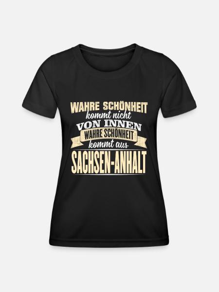 SACHSEN-ANHALT-Schönheit - Frauen Funktions-T-Shirt - Schwarz