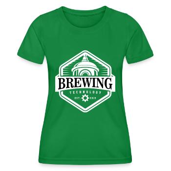 Société brassicole, logo d’inspiration vintage - T-shirt sport Femme - vert - Devant - AI Model Female 172 dark (172cm)