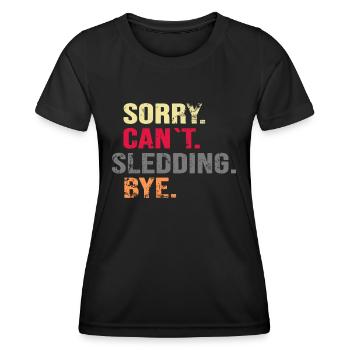 Luge Luge Balade en traîneau Piste de luge - T-shirt sport Femme - noir - Devant - AI Model Female 172 light (172cm)