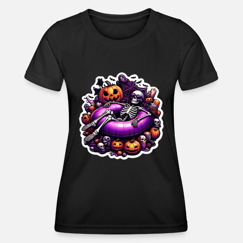 Halloween Chillin - Women's Functional T-Shirt - black