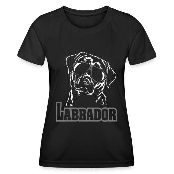 LABRADOR Cool Wilsigns Dog Dog Gift Idea - Women's Functional T-Shirt - black - Front - AI Model Female 172 light (172cm)