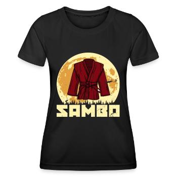 Artistes martiaux Sambo lutte art martial russe - T-shirt sport Femme - noir - Devant - AI Model Female 172 light (172cm)