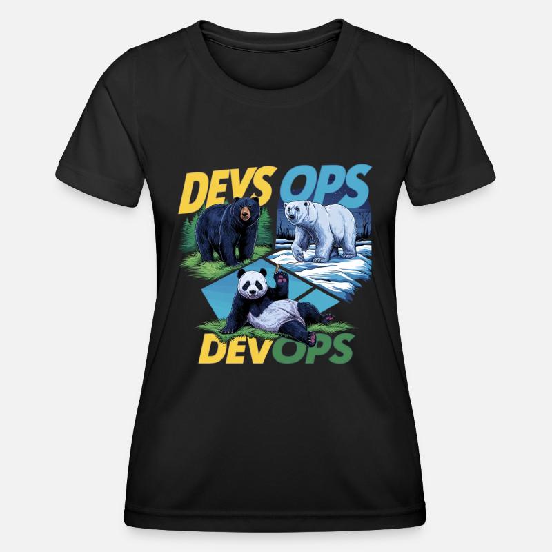 Devops - Frauen Funktions-T-Shirt - Schwarz