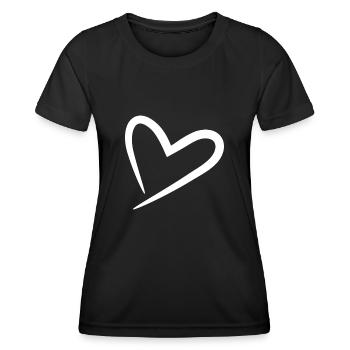 Le cœur sait moderne - T-shirt sport Femme - noir - Devant - AI Model Female 172 light (172cm)