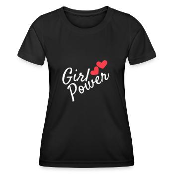 Girl Power - Frauen Funktions-T-Shirt - Schwarz - Vorne - AI Model Female 172 light (172cm)