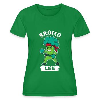 Brocco Lee Broccoli Meme - Frauen Funktions-T-Shirt - Kelly Green - Vorne - AI Model Female 172 dark (172cm)